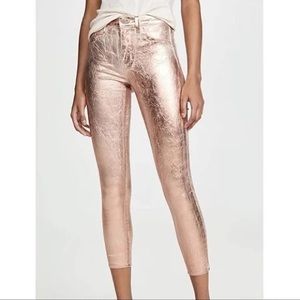 L’Agence margot rose foil skinny jeans